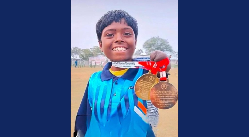 Payal Nag representing Odisha Age 17 . she achieved great success in the 6th National Para Archery Championship being held in Jaipur, Rajasthan.